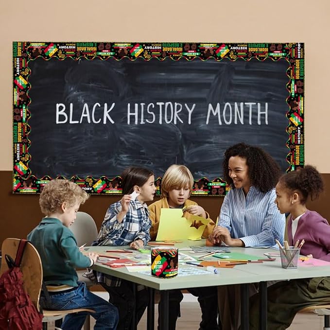 69 Feet Black History Month Bulletin Board, African American Holiday Rolled