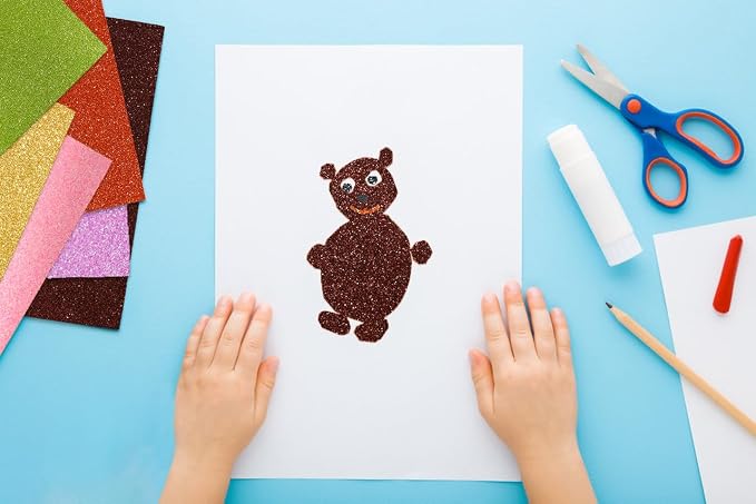 10 Sheets Glitter Cardstock Paper