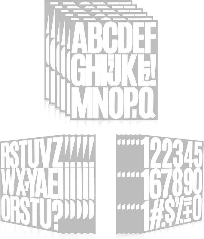 Letter Stickers, Mailbox Numbers, 3 Inch Waterproof Vinyl Alphabet | 3 Inch