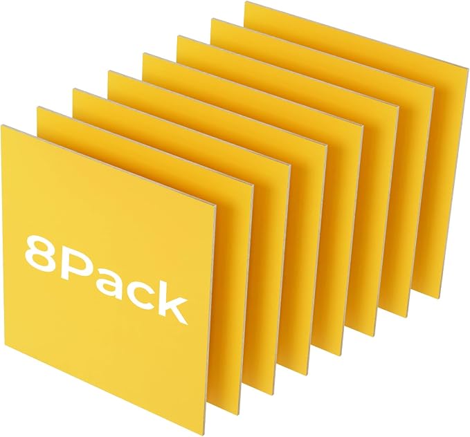 8 Pack Yellow Basswood for Laser Cutting, for Laser Engraving, DIY Craft Wood &