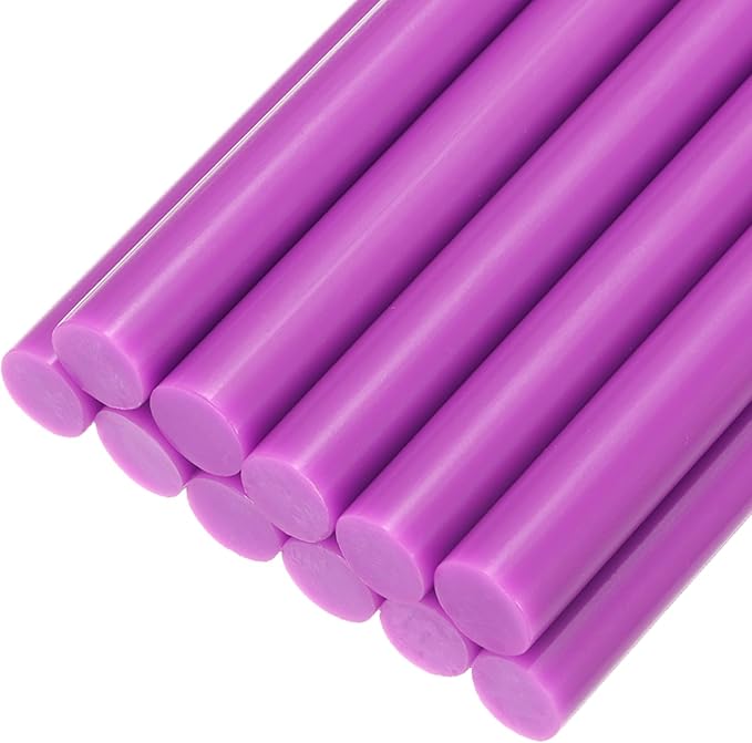 uxcell Mini Hot Glue Sticks for Glue Gun 11mm x 100mm Purple 12pcs
