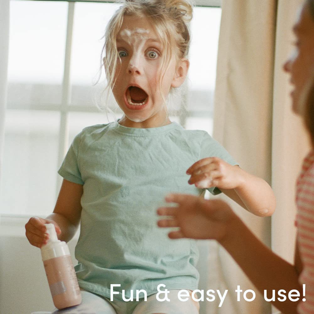 Evereden Kids Face Wash - 3.4 fl oz, Gentle Skin Care, Fresh Pomelo Scent, Gentle Foaming Cleanser, Non-Toxic and Hypoallergenic