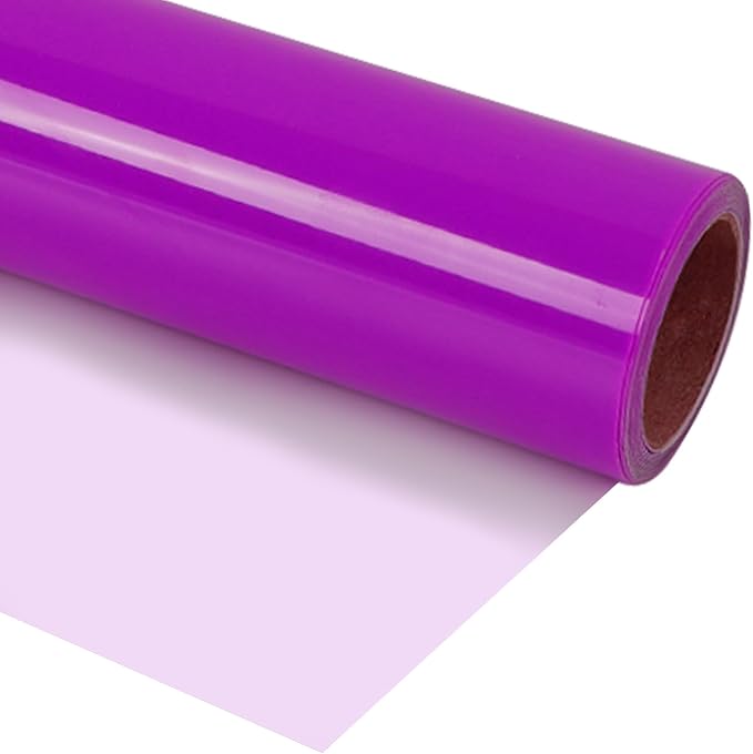 guangyintong Fluorescent Heat Transfer Vinyl Neon Purple HTV Rolls, HTV Vinyl