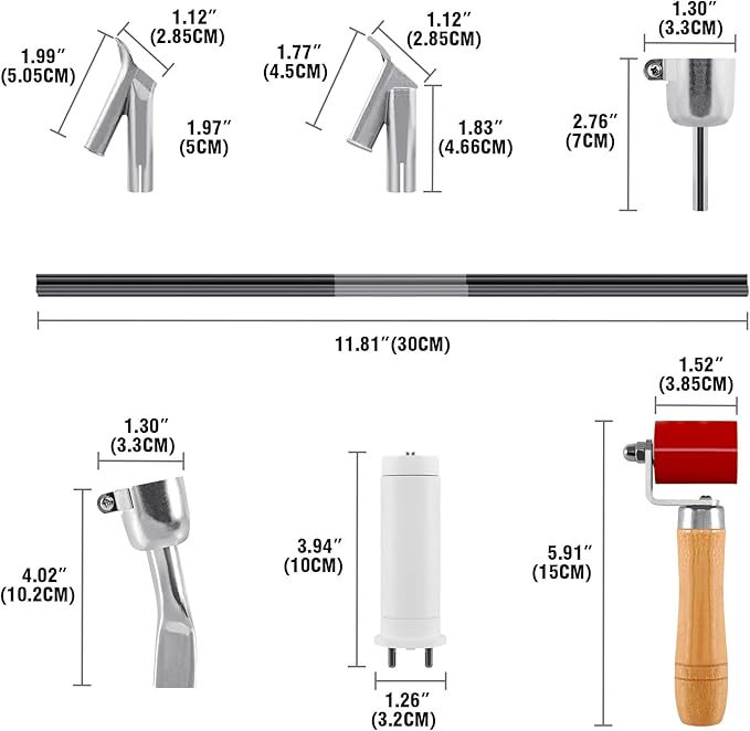 Iglobalbuy 110V 1600W Hot Air Plastic Welding Welder, Handheld Hot Air Vinyl PVC TPO Heating Welding Gun w/Nozzles Adjustable Temperature Roofing Welder Kit