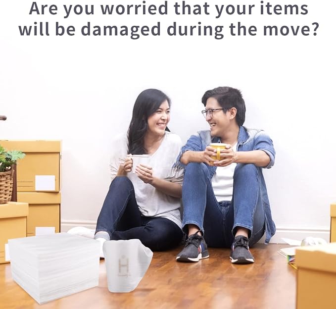 150Pcs Moving Supplies, Foam Pouches to 3 Size | Packing Supplies