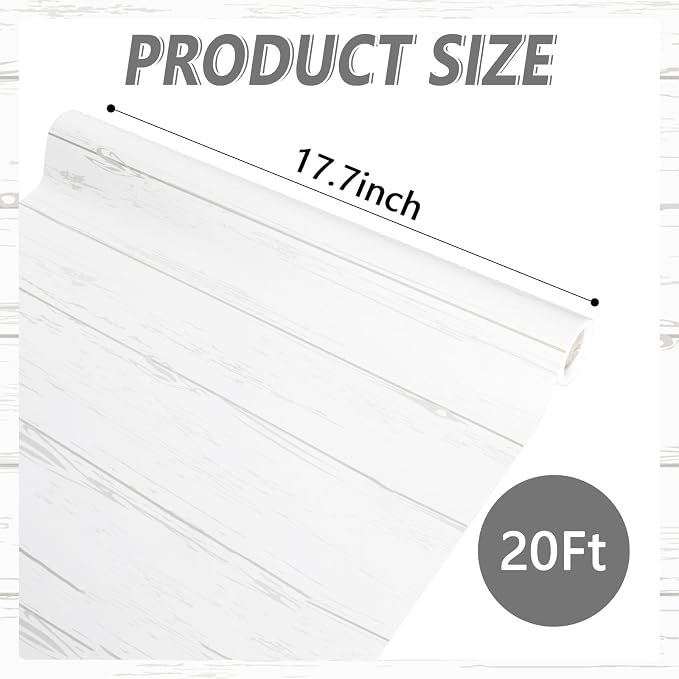 Qyeahkj White Wood Bulletin Board Paper Roll Wood Grain Bulletin Board