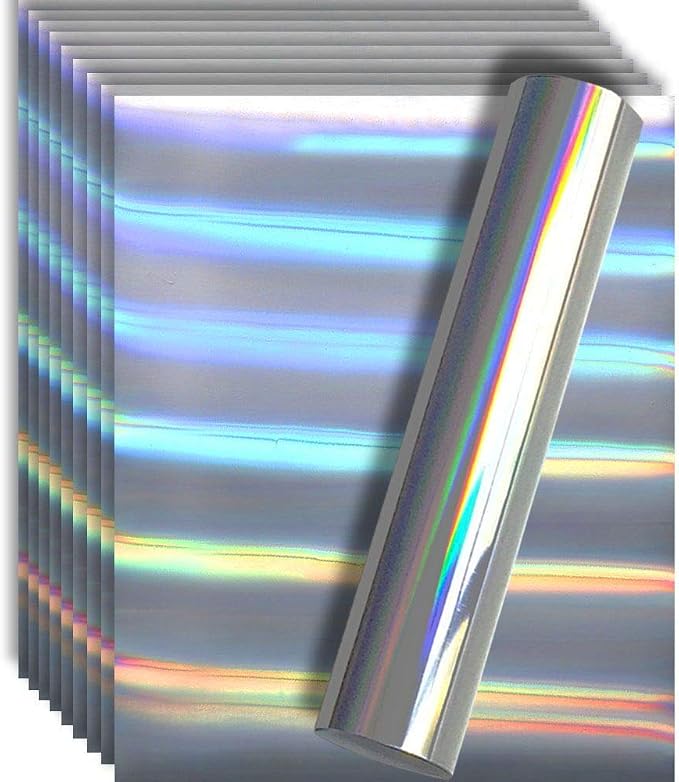 Holographic Rainbow Silver Foil HTV Heat Transfer Vinyl