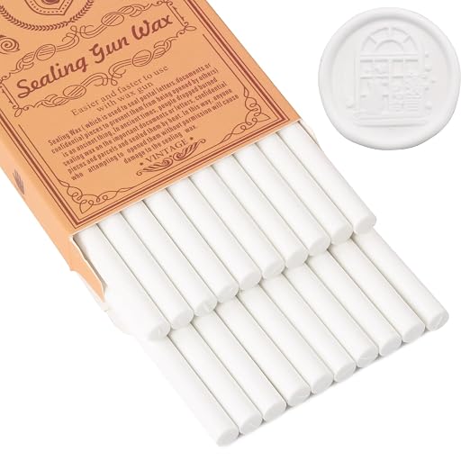 White Sealing Wax Sticks, WASOHLING 20Pcs Glue Gun Wax Seal Sticks