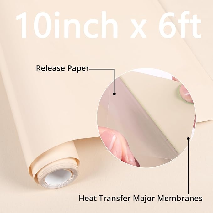 HTVRONT Puff Vinyl Heat Transfer, Cream Puff HTV, Iron on Vinyl