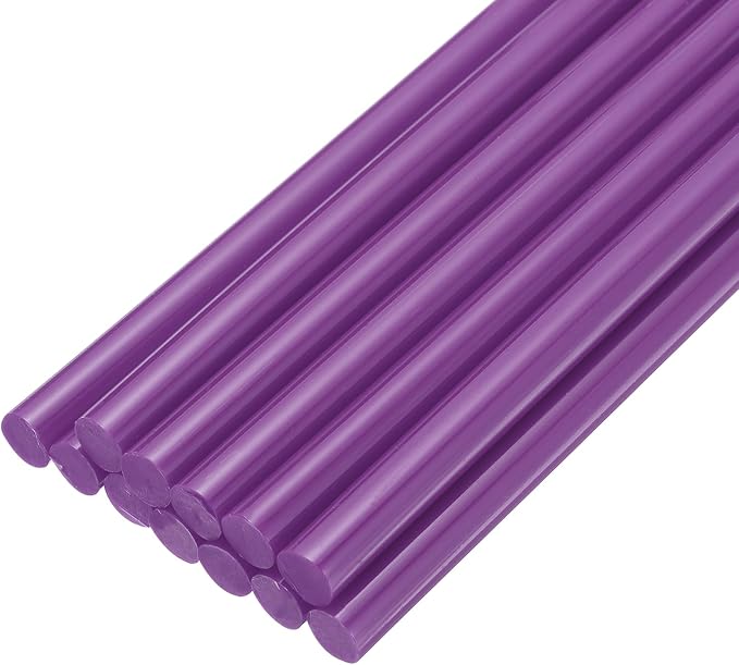 uxcell Mini Hot Glue Sticks for Glue Gun 11mm x 200mm Purple 12pcs