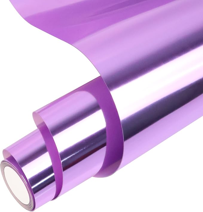 Purple Heat Transfer Vinyl Roll, Soft Metallic Foil HTV