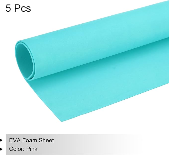 MECCANIXITY EVA Foam Sheets Blue Green 35.4 Inch x 19.7 Inch 2mm Thick Crafts
