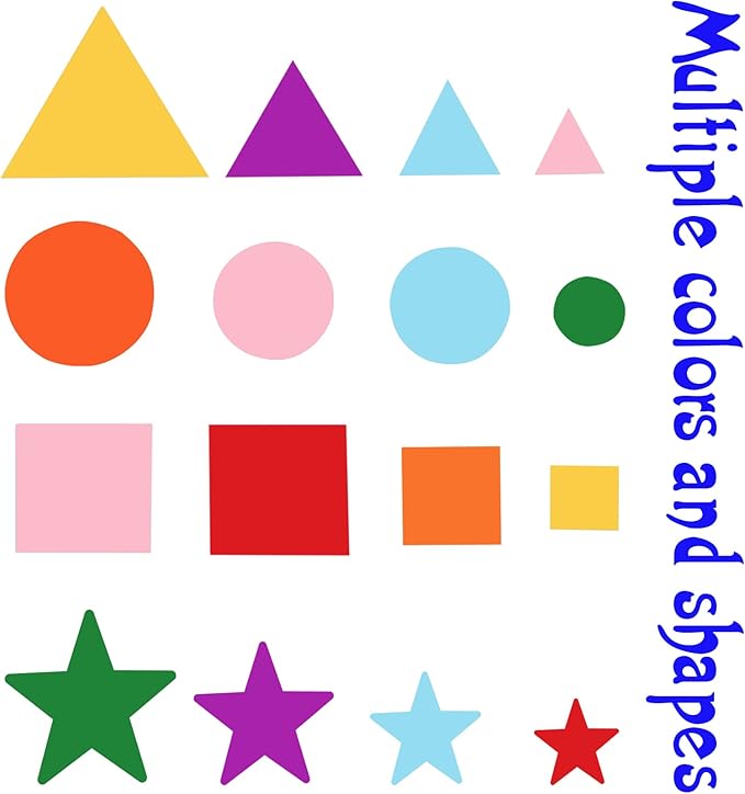 Gushu 1500Pcs Foam Stickers Foam Shapes Stickers