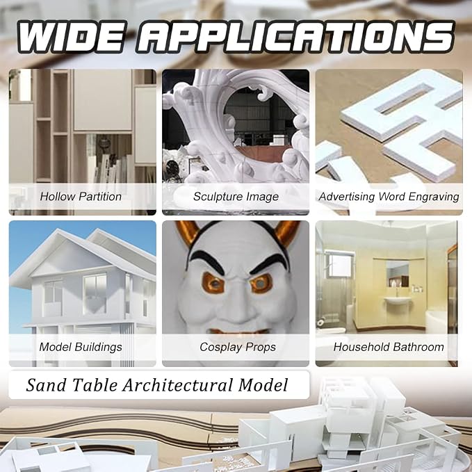 BENECREAT 5 Pcs 1mm PVC Foam Sheet White Plastic Sheet 11.8x15.7 Inch