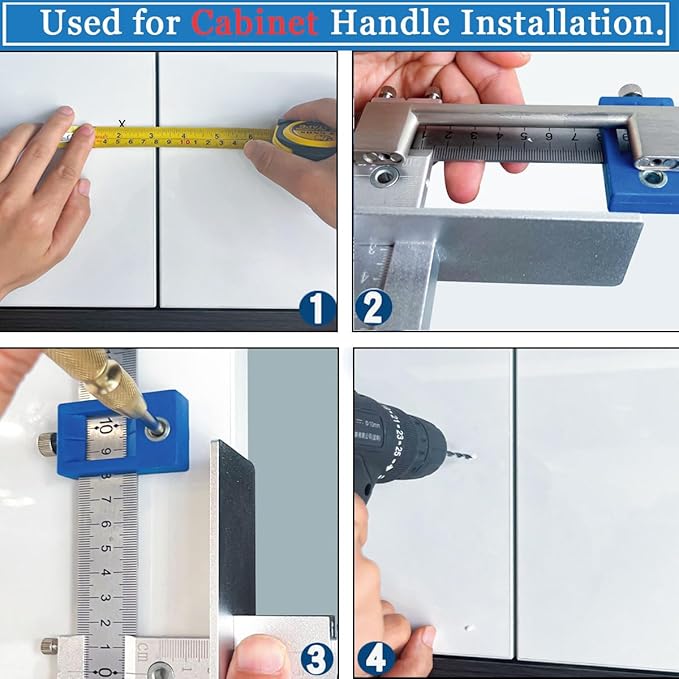 King&Charles Metal Cabinet Hardware Jig & Auto Center Punch Set | Avoid Jitter