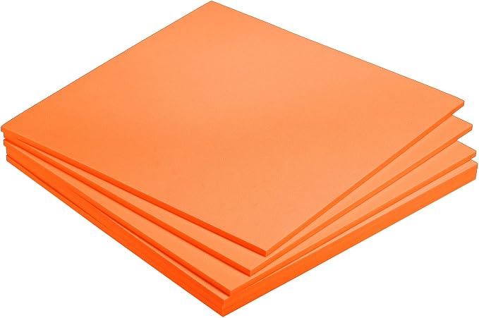 MECCANIXITY EVA Foam Sheets Orange 9.8 Inch x 9.8 Inch 5mm Thick Crafts Foam
