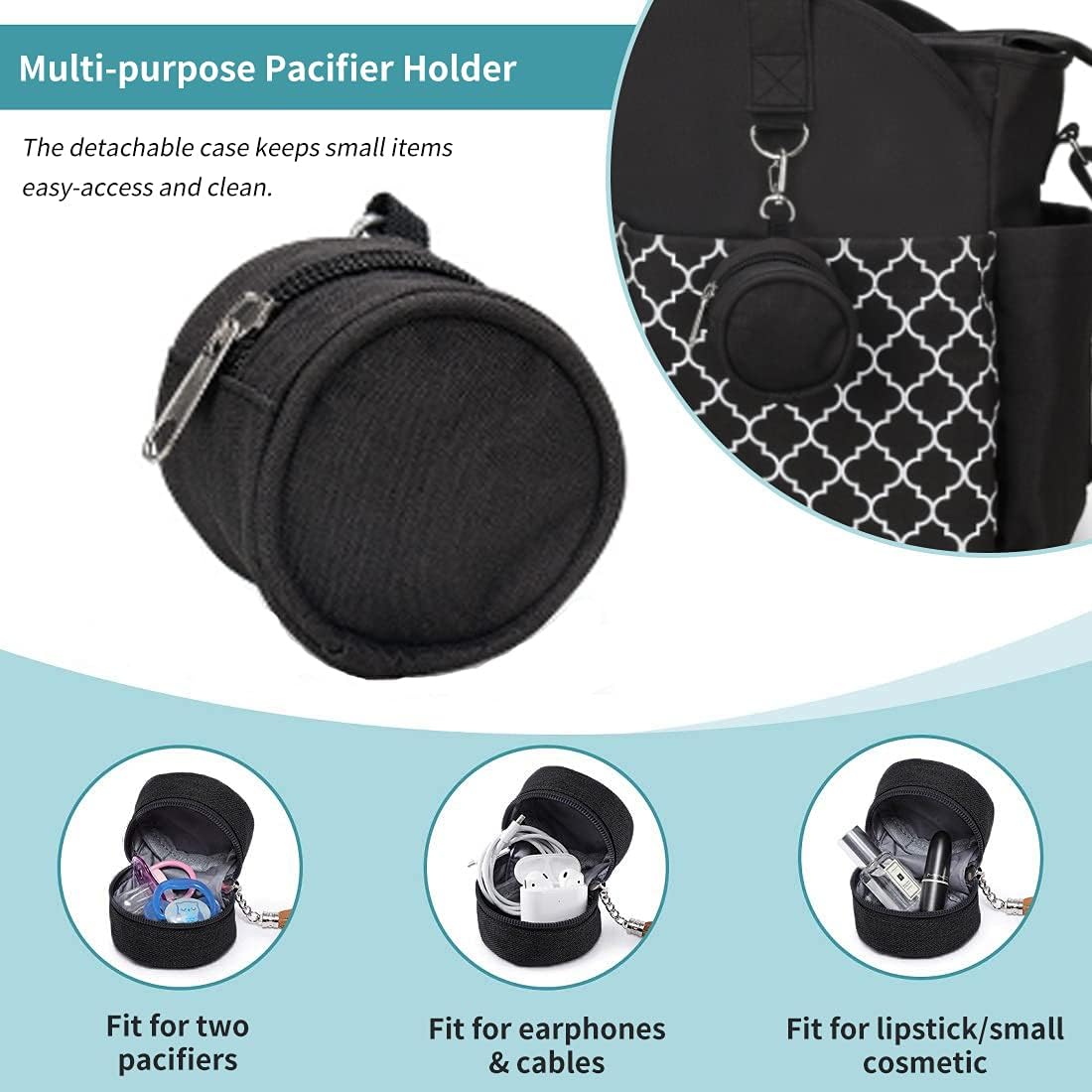 Lmbabter Diaper Bag Tote with Changing Station Upgrade Multi-Function Baby Bag with Adjustable Shoulder Strap