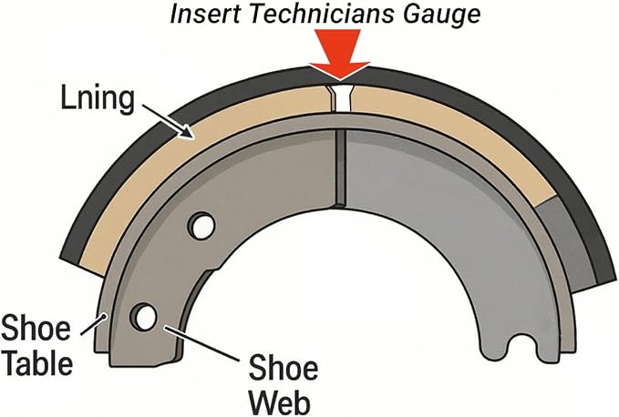 Brake Pad Measuring Tool – 32nds Brake Pad Thickness Gauge, 2-in-1 Technician