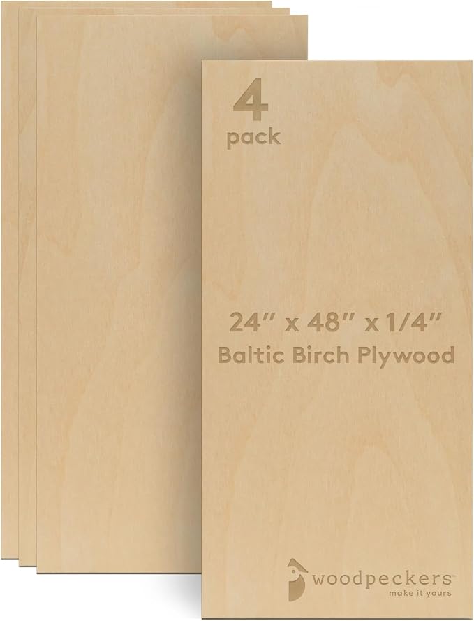 Baltic Birch Plywood 24 x 48 x 1/4 Inch - 6 mm Craft Wood