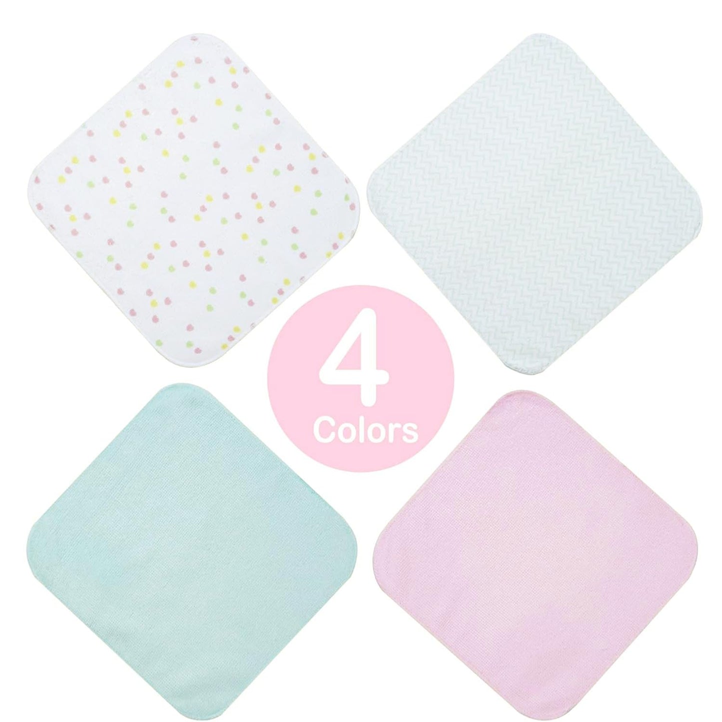 softan Baby Washcloths, 24Pack Baby Wash Cloths Extra Soft & Ultra Absorbent, Baby Towels and Washcloths Face Towel Unisex for Boys Girls Face & Body, Washclothes Gentle on Sensitive Skin, 9x9 Unicorn