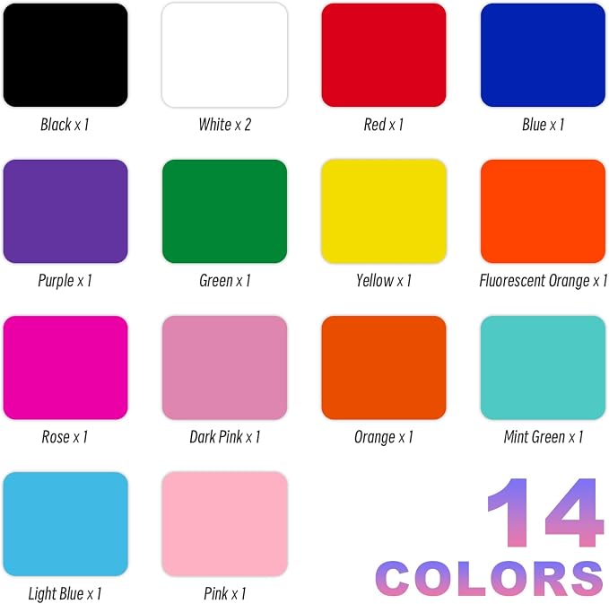 12" x 10" Iron-On 3D Puff Heat Transfer Vinyl Sheets