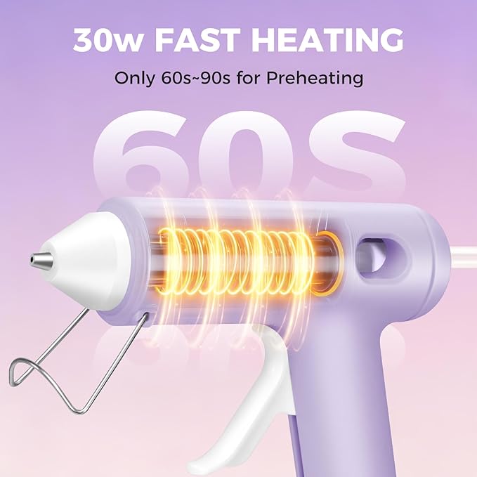 30W Dripless Hot Glue Gun Kit, Fast Heat Nozzle
