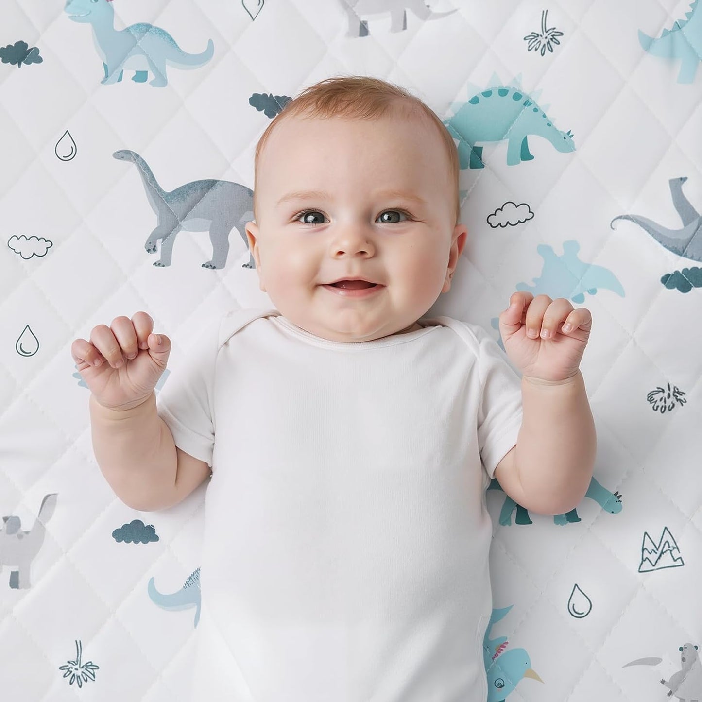 Quilted Changing Table Cover (2-Pack) Fitted Diaper Changing Pad Cover, Soft Breathable Ideal for Boys Girls (2-Pack)