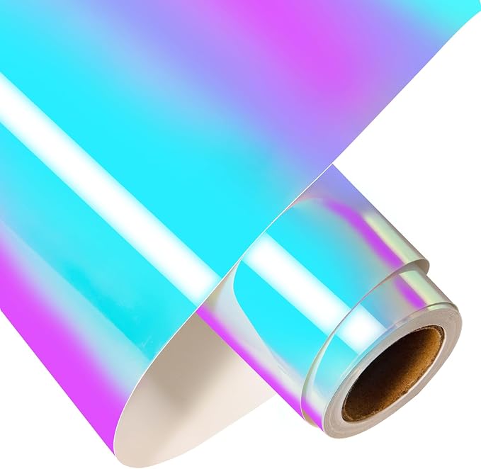 VINYL FROG Opal White Adhesive Vinyl 12" x5ft Holographic Craft Vinyl