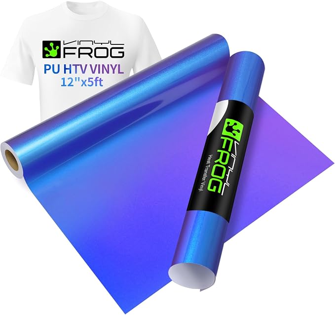 VINYL FROG Chameleon Heat Transfer Vinyl Roll 12" x5ft Gradient HTV Vinyl |