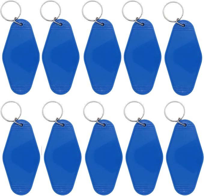 10pcs Blank Hotel Keychains Bulk Vintage Motel Keychain Vinyl HTV printing