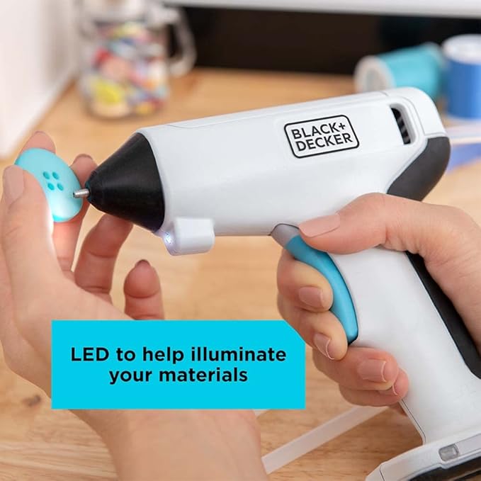 BLACK+DECKER 4V MAX Cordless Glue Gun, USB Rechargeable