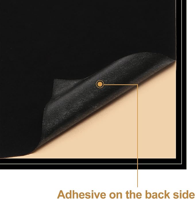YaoHui 3-Pack Self-Adhesive Felt Sheets, Peel & Stick, A4 Size