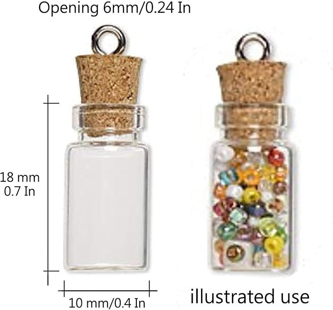 60 Pcs 0.5ml Mini Small Glass Bottles