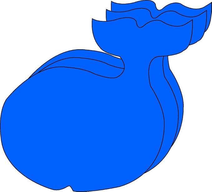 Whale Small Single Color Creative Cut-Outs