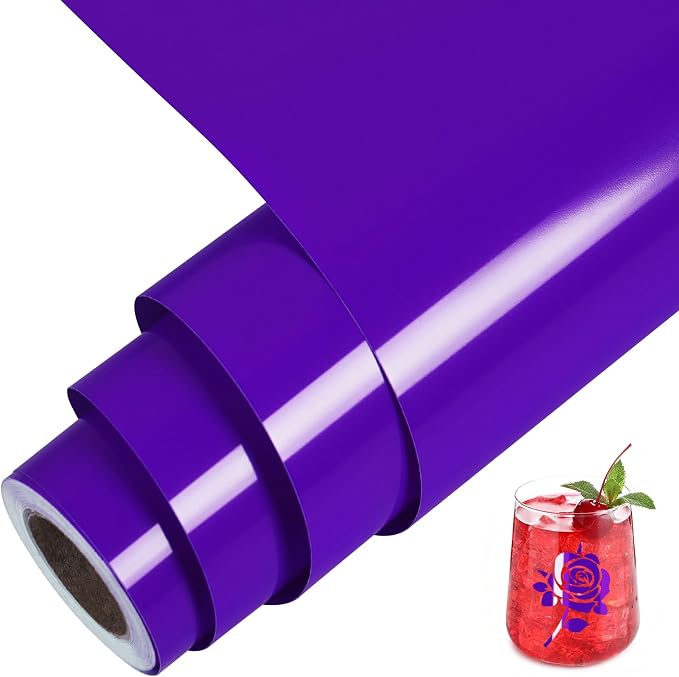 TORC Purple Permanent Vinyl 12" x 14 FT Glossy Purple Adhesive Vinyl Roll