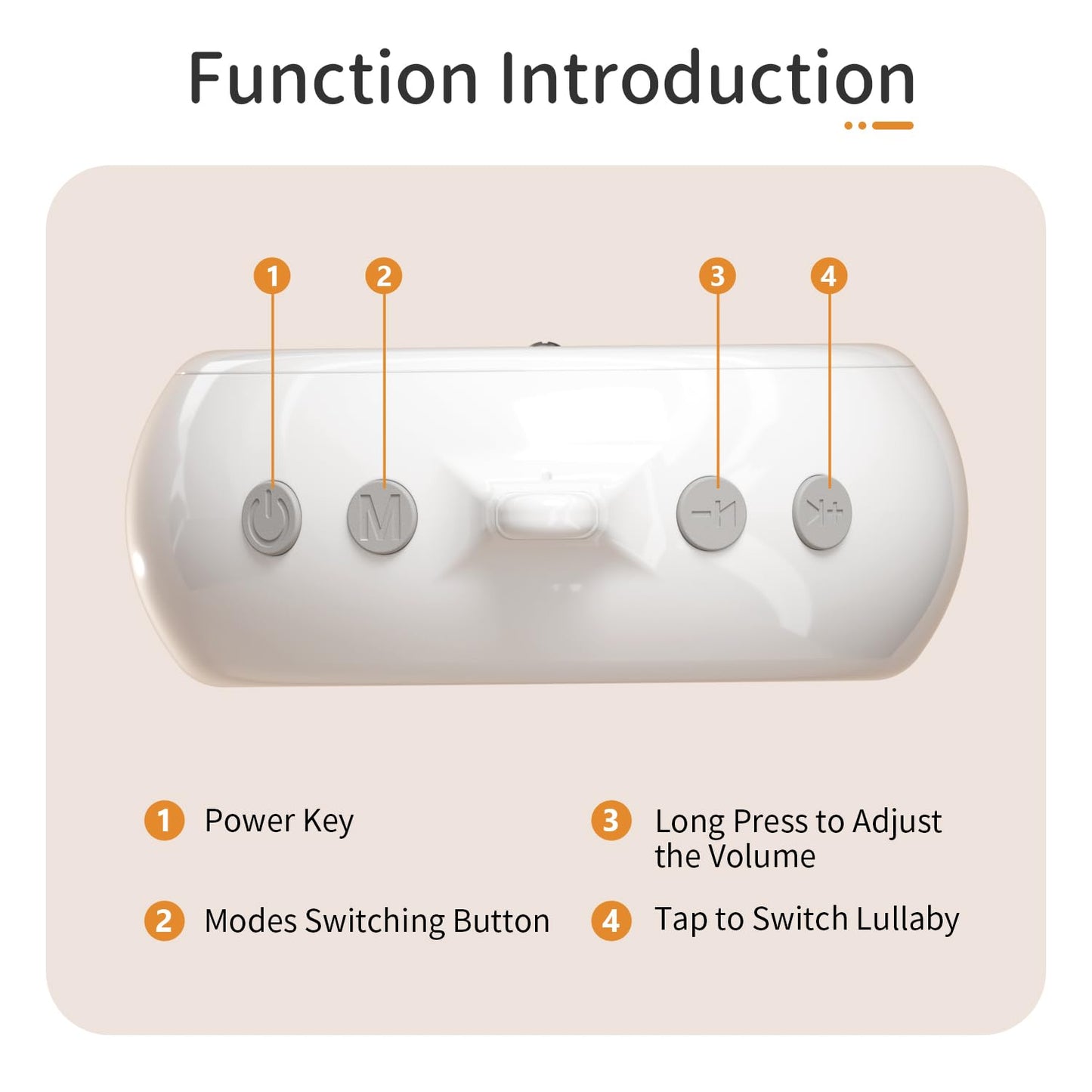 FEISIKE Crib Mobile Motor, Baby Music Box Spinner with 3 Modes（Spin Only, Music Only, Spin & Music 0-100 Volume Control,35 Lullabies,Portable Sound Machine,Auto-Off 30 Minutes, Battery Operated