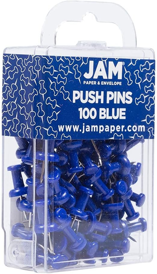 JAM PAPER Colorful Push Pins