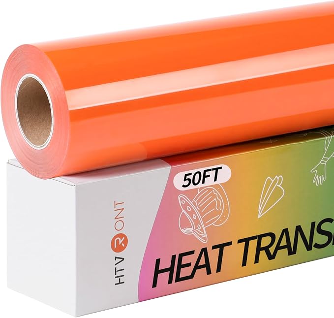 HTVRONT Orange Iron on Vinyl