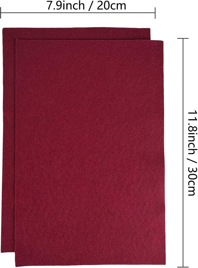 Jtnohx Color Felt, Soft Felt Sheets, 1.4mm Thick 8"x12" Handicraft Felt Fabrics