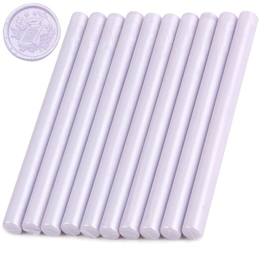Light Purple Sealing Wax Sticks, HOSEALING 10pcs Glue Gun Sealing Wax Sticks