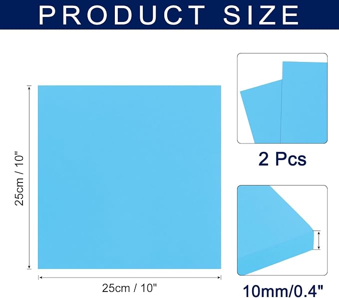 MECCANIXITY Foam Sheets Crafts 10x10 Inch 10mm EVA Craft Foam Paper Foam Sheets
