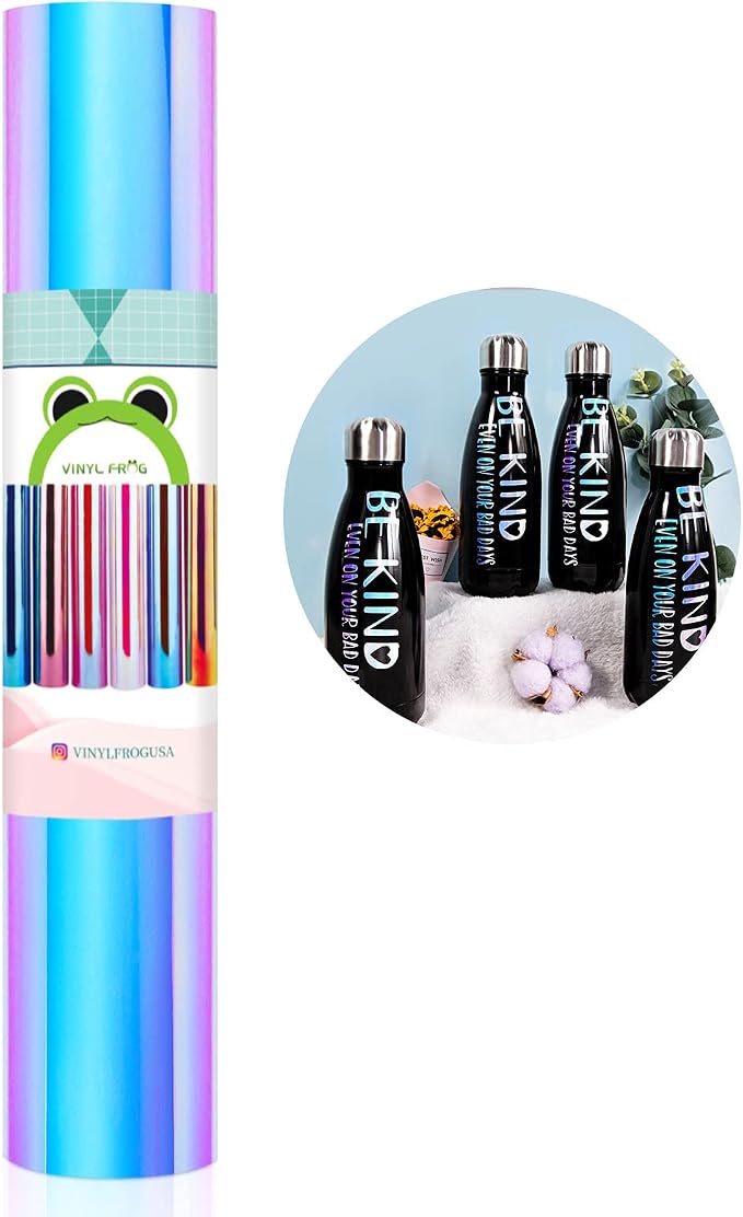 VINYL FROG Opal White Adhesive Vinyl 12" x5ft Holographic Craft Vinyl