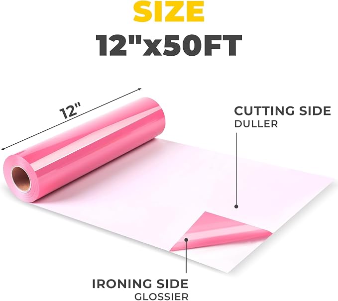 HTVRONT Pink Iron on Vinyl