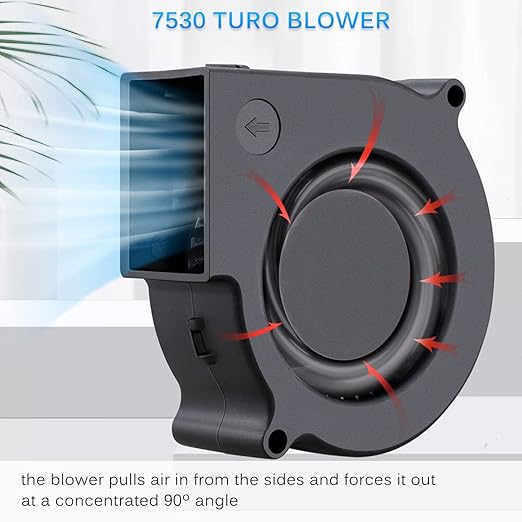GDSTIME 7530 75mm x 75mm x 30mm 5V USB Blower Brushless Cooling Fan