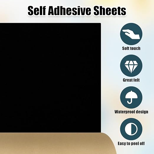 Biaungdo Self Adhesive Felt Sheets, 45cm x 3m Felts Fabric Peel and Stick Felts