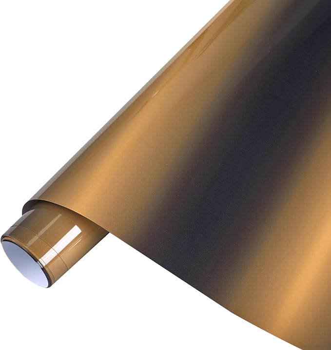 Tintnut Yellow Black Gradient Heat Transfer Vinyl Roll, easy cut & weed