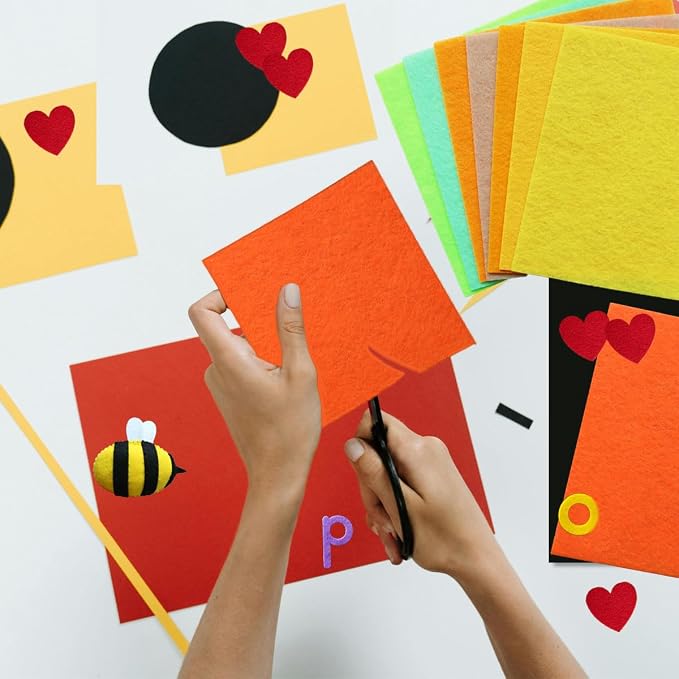40 Pcs Felt Fabric Sheet, 1mm Thick
