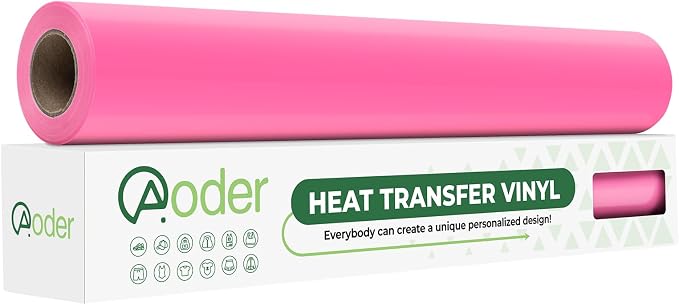 Aoder Fluorescent Pink Heat Transfer Vinyl
