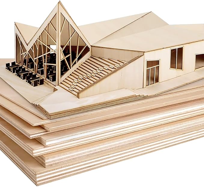 20 Pack Wood Sheets 5.9 x 3.9 x 0.08 Inch Basswood Sheets Unfinished Balsa Wood