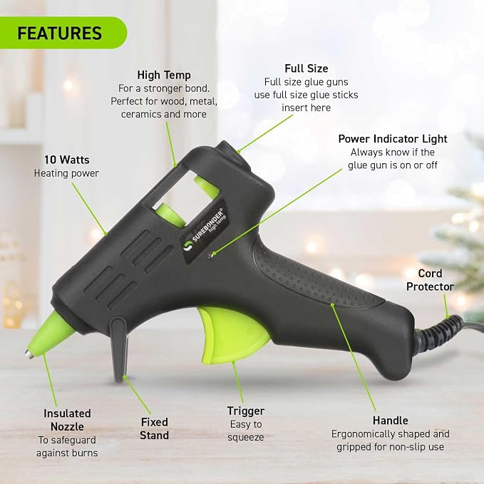 Mini Size 10W High Temperature Glue Gun Kit